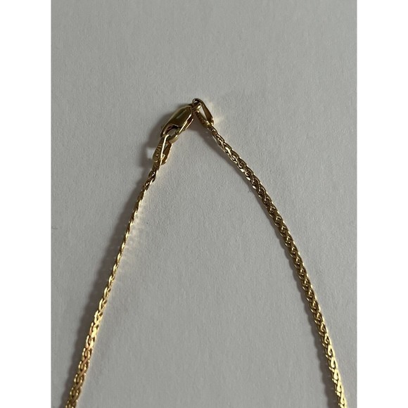 Vermeil Sterling Silver  .10ctw Diamond Flat V Wheat Necklace 16.5” 8.38G - Picture 14 of 16